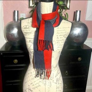 Signature Red,Grey and Blue GUCCI SCARF